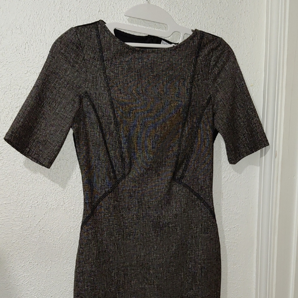 Zara Charcoal Long Sleeve Dress